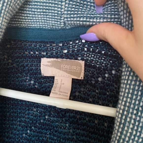 BWOT Forever 21 Blue Ombre Cardigan - Picture 4 of 4